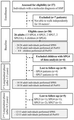 Long-term progression of clinician-reported and gait performance outcomes in hereditary spastic paraplegias